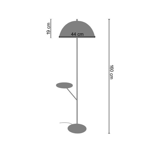 <transcy>Candeeiro Pé Alto FLORAL 44cm - 1 Luz </transcy>