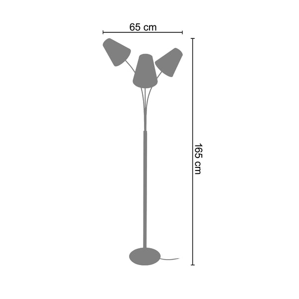 <transcy>Candeeiro Pé Alto DUNNS  65cm - 3 Luz </transcy>