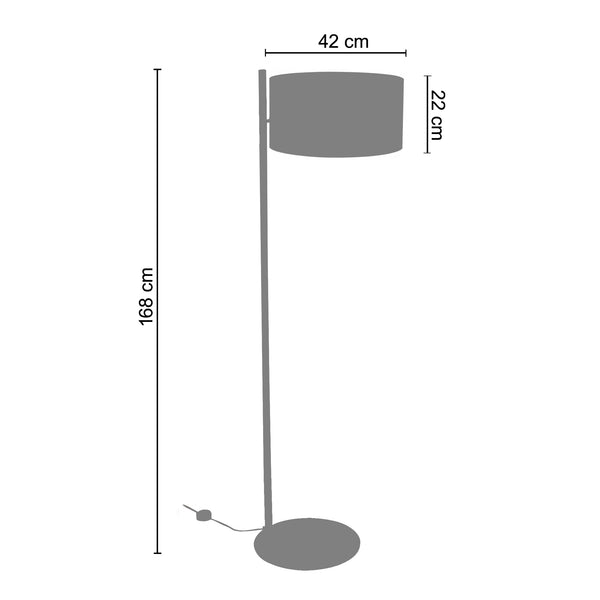 <transcy>Candeeiro Pé Alto KALMAR  40cm - 1 Luz  </transcy>