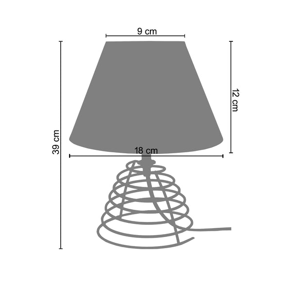 <tc>Candeeiro de Mesa TORTILLON  18cm - 1 Luz  </tc>