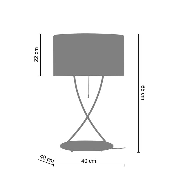 <transcy>Candeeiro de Mesa ELÉGANCE  40cm - 1 Luz </transcy>