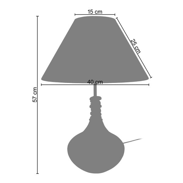 <transcy>Candeeiro de Mesa COLLO QUADRATTO  40cm - 1 Luz </transcy>