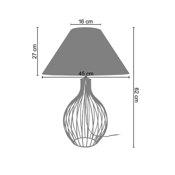 Lampe a poser RUGBY 45cm - 1 Lumière