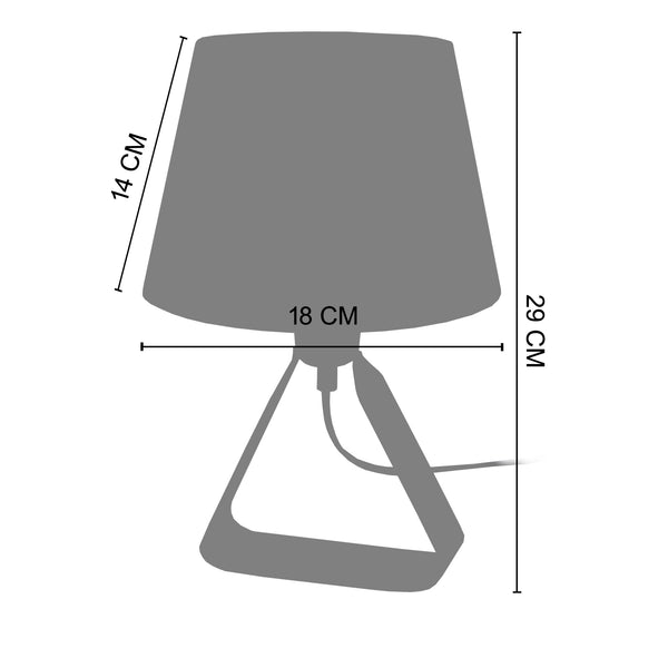 <tc>Candeeiro de Mesa LUSA 18cm- 1 Luz  </tc>