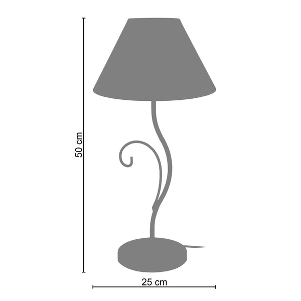 <tc>Candeeiro de Mesa CÔTE D'IVOIRE A  25cm - 1 Luz</tc>