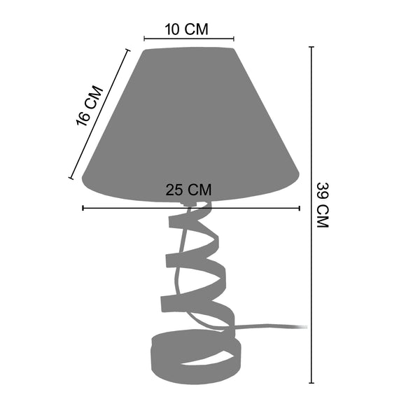 <tc>Candeeiro de Mesa SPIRALA  25cm - 1 Luz  </tc>