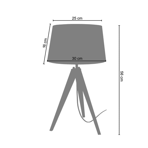 <transcy>Candeeiro de Mesa IDUN  35cm - 1 Luz </transcy>