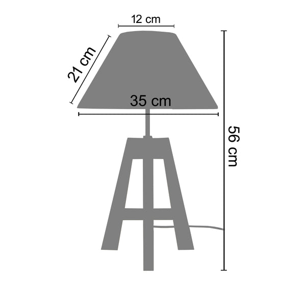 <transcy>Candeeiro de Mesa VIDAR  30cm - 1 Luz </transcy>