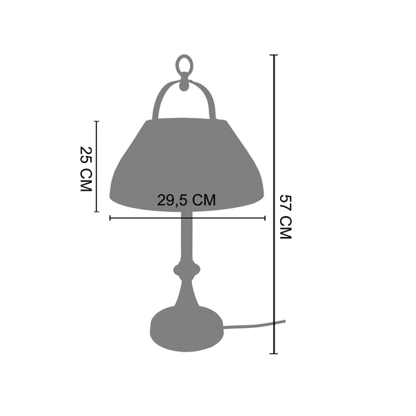 <transcy>Candeeiro de Mesa CLOCHE BARRE  29,5cm - 1 Luz </transcy>