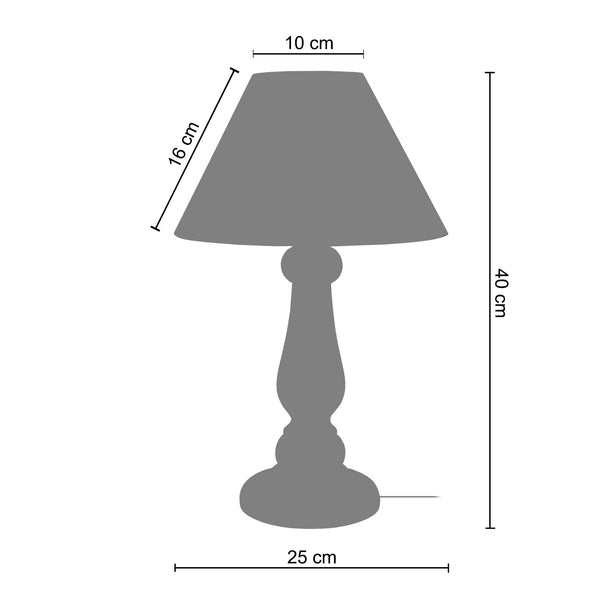 <transcy>Candeeiro de Mesa FRÉJUS  25cm - 1 Luz </transcy>