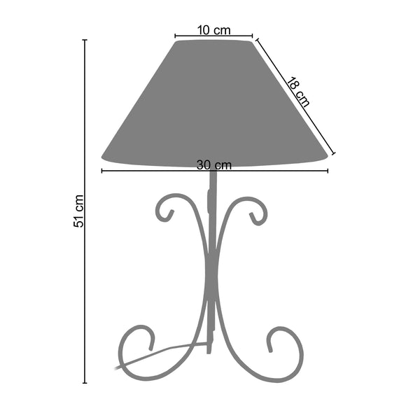 <transcy>Candeeiro de Mesa CARCASSONNE  30cm - 1 Luz </transcy>