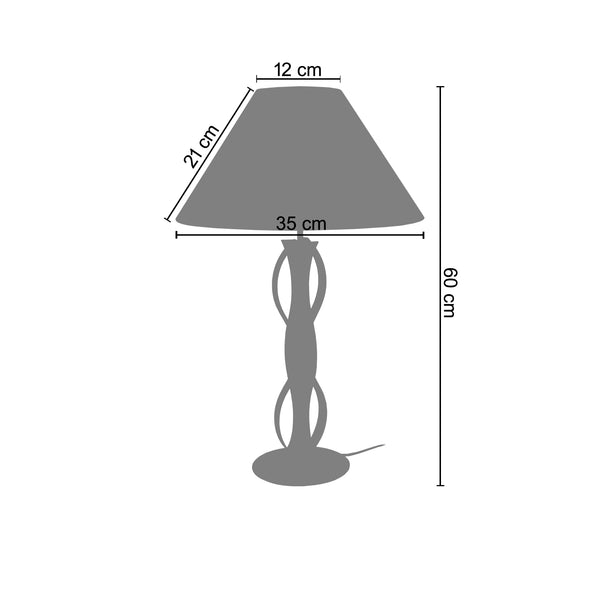 <tc>Candeeiro de Mesa ONDAS  35cm - 1 Luz  </tc>