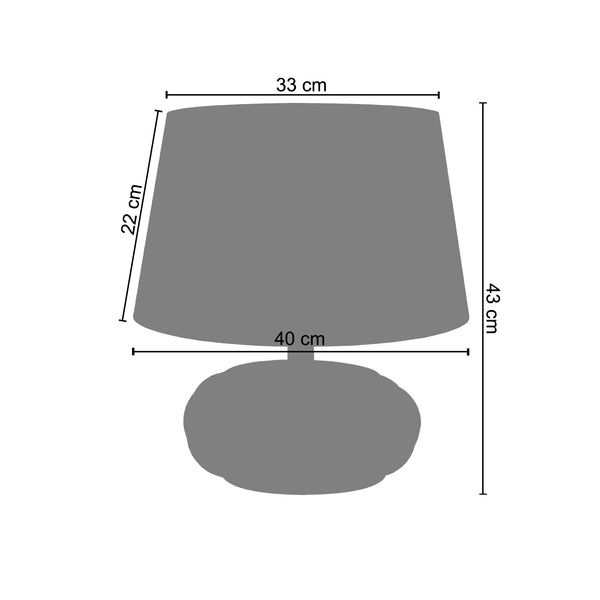 <tc>Candeeiro de Mesa TIAGO  40cm - 1 Luz </tc>