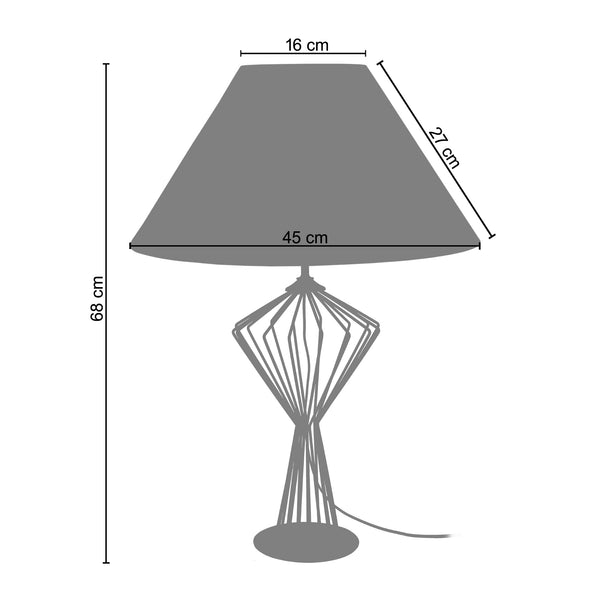 <transcy>Candeeiro de Mesa ABERDEEN  25cm - 1 Luz </transcy>