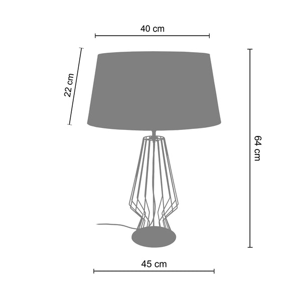 <transcy>Candeeiro de Mesa ENYA 45cm - 1 Luz </transcy>