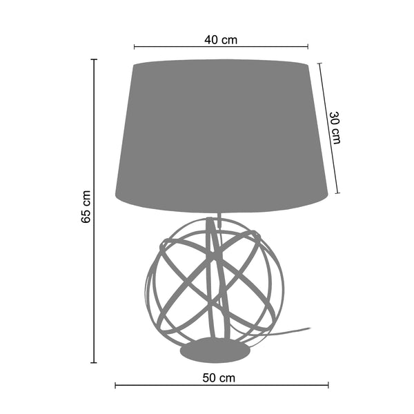 <transcy>Candeeiro de Mesa GLOBE JUNON  50cm - 1 Luz </transcy>