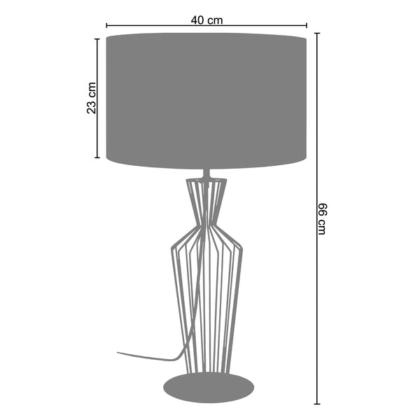 <transcy>Candeeiro de Mesa ALICIA  45cm - 1 Luz </transcy>