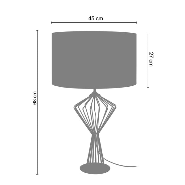 <transcy>Candeeiro de Mesa ABERDEEN  25cm - 1 Luz </transcy>