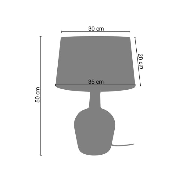 <transcy>Candeeiro de Mesa BORDEAUX  35cm - 1 Luz </transcy>