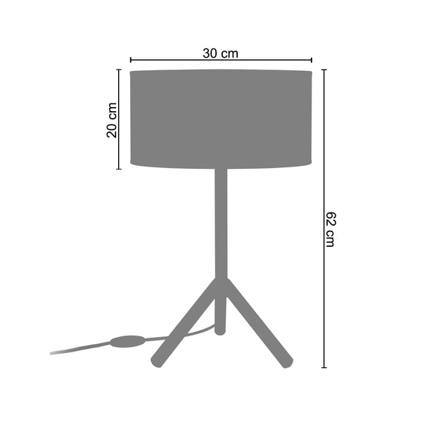 <tc>Candeeiro de Mesa TRIDENT A  30cm - 1 Luz  </tc>