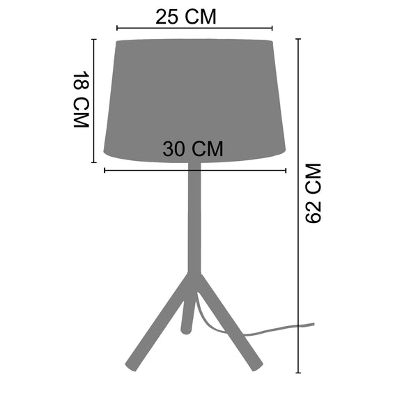 <transcy>Candeeiro de Mesa TRIDENT B  30cm - 1 Luz </transcy>