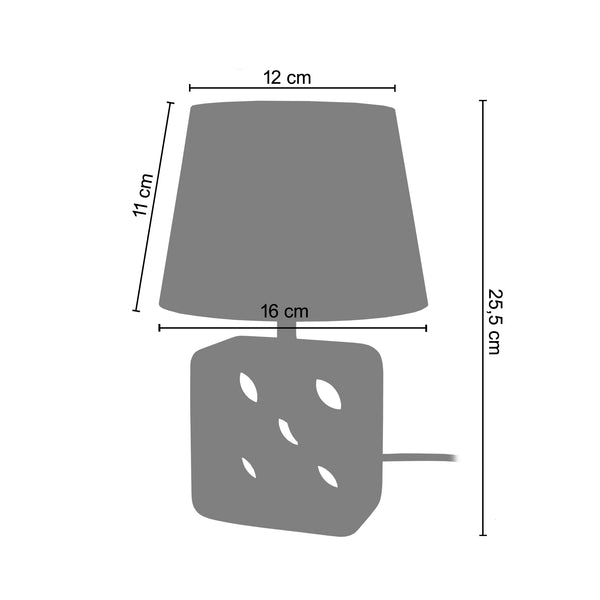 <transcy>Candeeiro de Mesa KUBO  16cm - 1 Luz </transcy>