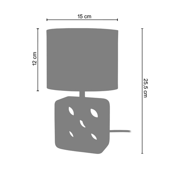 <tc>Candeeiro de Mesa KUBO  16cm - 1 Luz </tc>