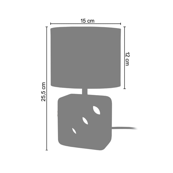 <transcy>Candeeiro de Mesa KIBO  15cm - 1 Luz </transcy>