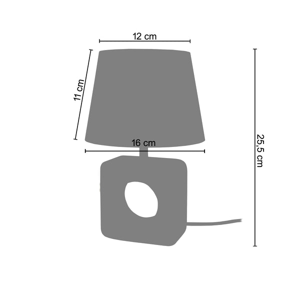 <transcy>Candeeiro de Mesa KEBO  16cm - 1 Luz </transcy>