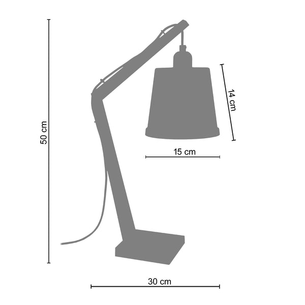 <transcy>Candeeiro de Mesa KRAN FACTORY  30cm - 1 Luz - SKU 64809</transcy>