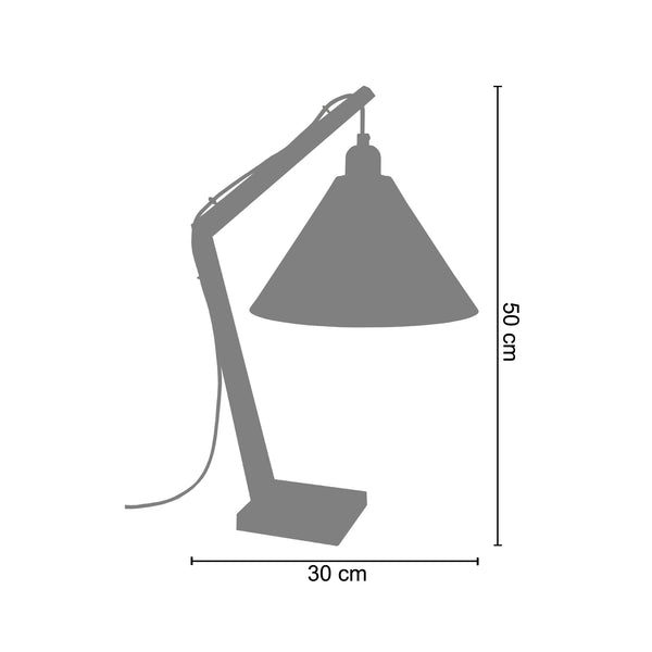 <transcy>Candeeiro de Mesa KRAN KONE  30cm - 1 Luz - SKU 64817</transcy>