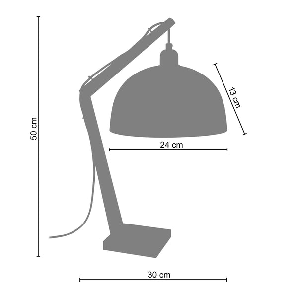 <transcy>Candeeiro de Mesa KRAN DEMI-BOULE  30cm - 1 Luz - SKU 64822</transcy>