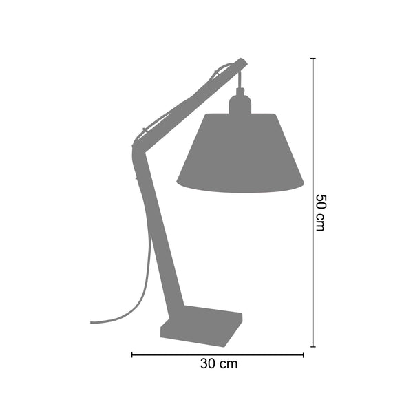 <transcy>Candeeiro de Mesa KRAN PLEXI CONE  30cm - 1 Luz </transcy>