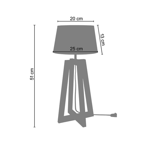 <tc>Candeeiro de Mesa LOT  25cm - 1 Luz </tc>