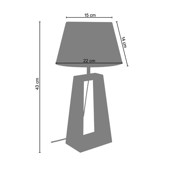 <tc>Candeeiro de Mesa MIKELLI  22cm - 1 Luz  </tc>