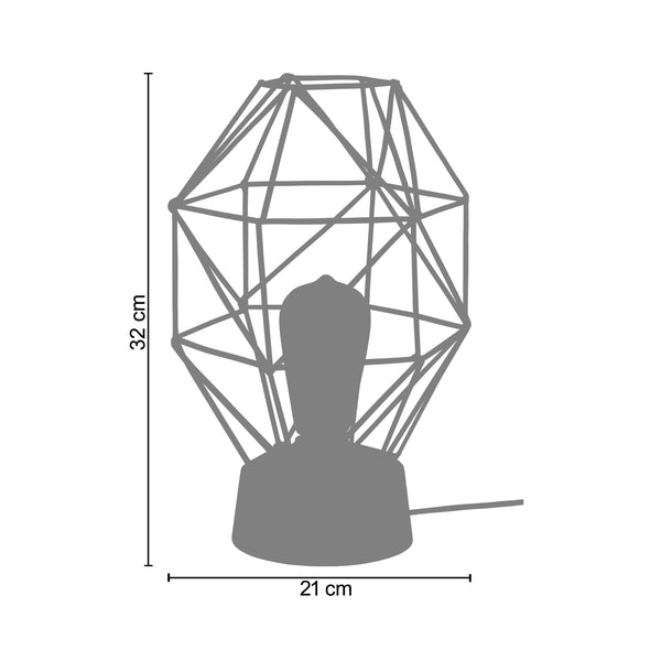 <transcy>Candeeiro de Mesa OCTOGONAL  21cm - 1 Luz </transcy>