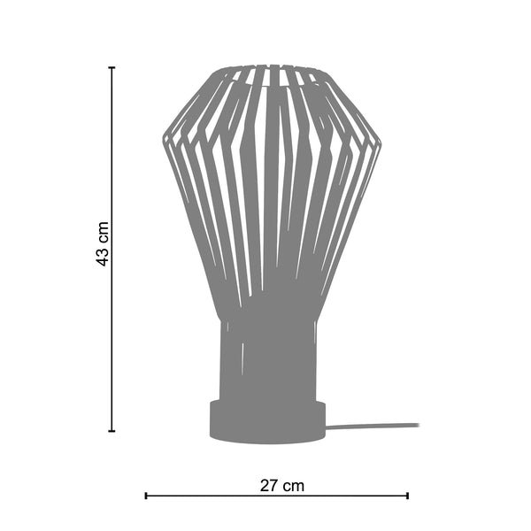 <transcy>Candeeiro de Mesa LAM. ZURICK  27cm - 1 Luz </transcy>