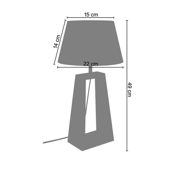 <tc>Candeeiro de Mesa MIKELLI  22cm - 1 Luz  </tc>