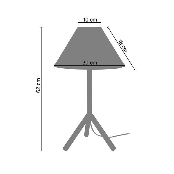 <transcy>Candeeiro de Mesa TRIDENT C  30cm - 1 Luz </transcy>