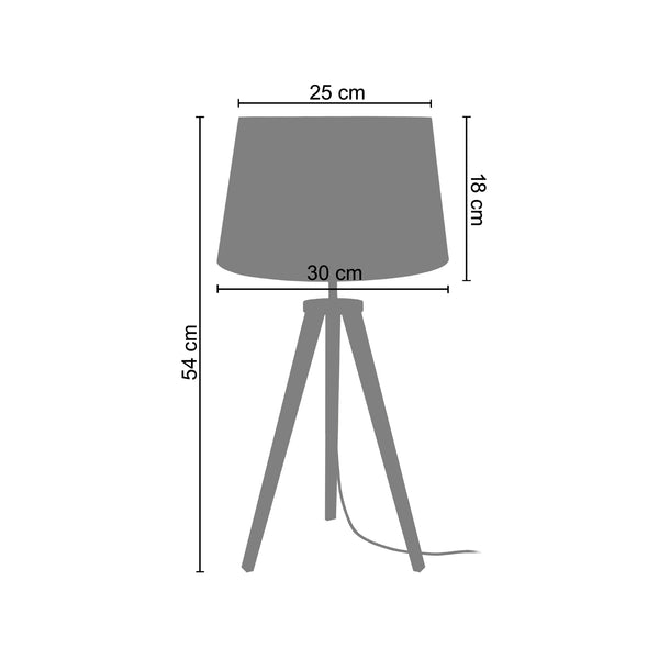 <tc>Candeeiro de Mesa MALMO  30cm - 1 Luz</tc>