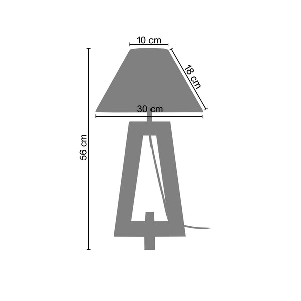 <tc>Candeeiro de Mesa VILI A  30cm - 1 Luz  </tc>