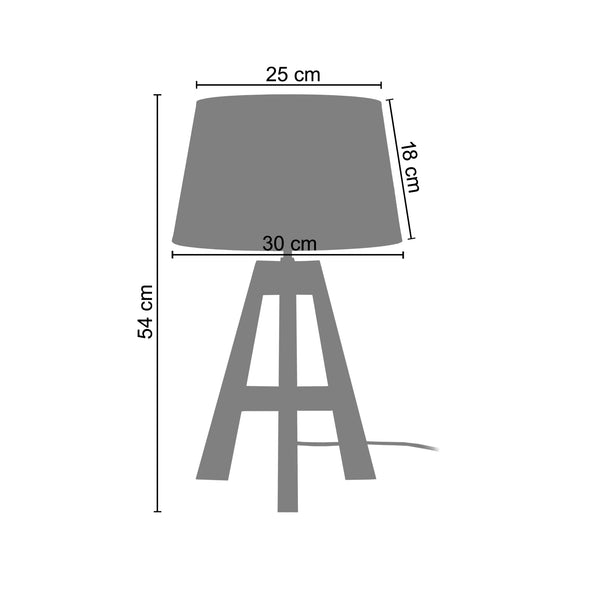 <transcy>Candeeiro de Mesa VIDAR A  30cm - 1 Luz </transcy>