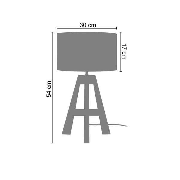 <transcy>Candeeiro de Mesa VIDAR A  30cm - 1 Luz </transcy>