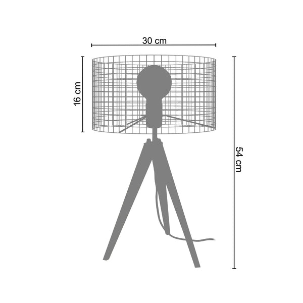 <transcy>Candeeiro de Mesa NOIRON  30cm - 1 Luz - SKU  65672</transcy>