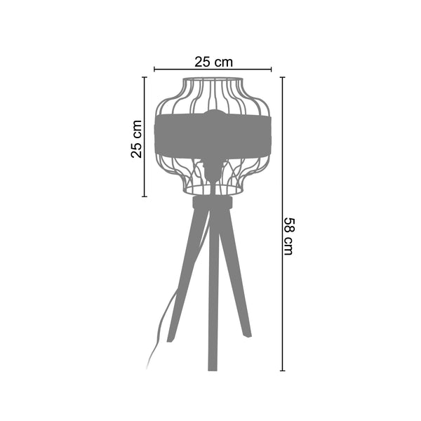 <transcy>Candeeiro de Mesa TRESSÉ-RANGOON A  25cm - 1 Luz </transcy>