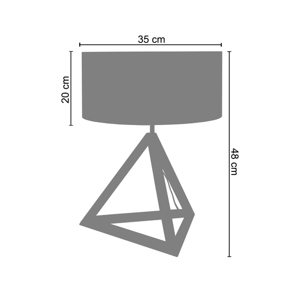 <transcy>Candeeiro de Mesa TÉTRAÈDRE 1A  35cm - 1 Luz </transcy>