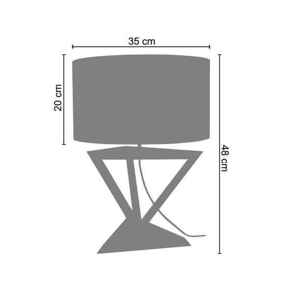 Lampe a poser TÉTRAÈDRE 1A 35cm - 1 Lumière