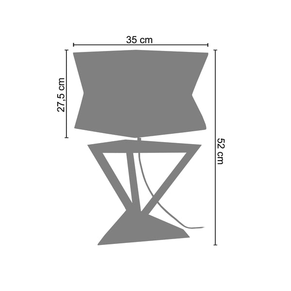 <transcy>Candeeiro de Mesa TÉTRAÈDRE 1A  35cm - 1 Luz </transcy>