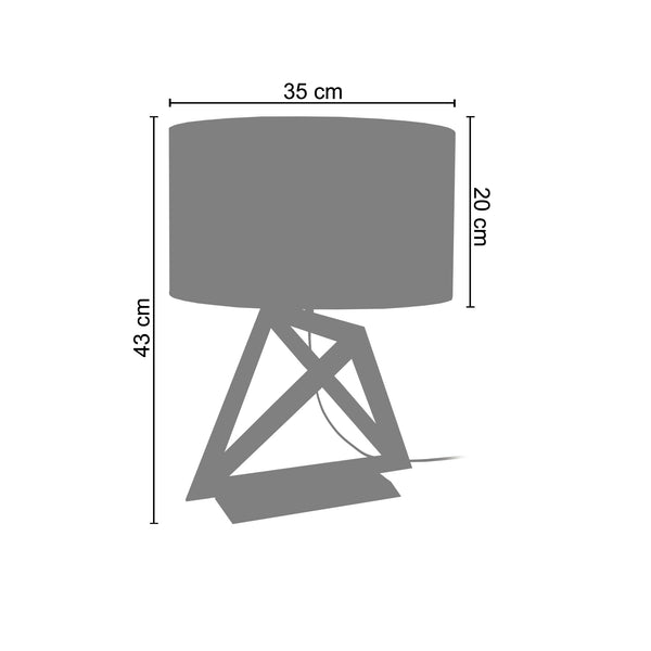 <transcy>Candeeiro de Mesa TÉTRAÈDRE 1A  35cm - 1 Luz </transcy>