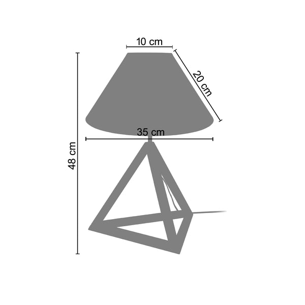 <transcy>Candeeiro de Mesa TÉTRAÈDRE 1A  35cm - 1 Luz </transcy>